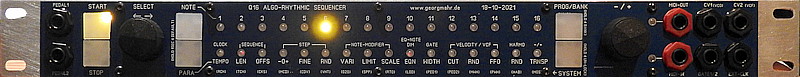 Georg Mahr Q16 Algo-Rhythmic Sequencer frontpanel
