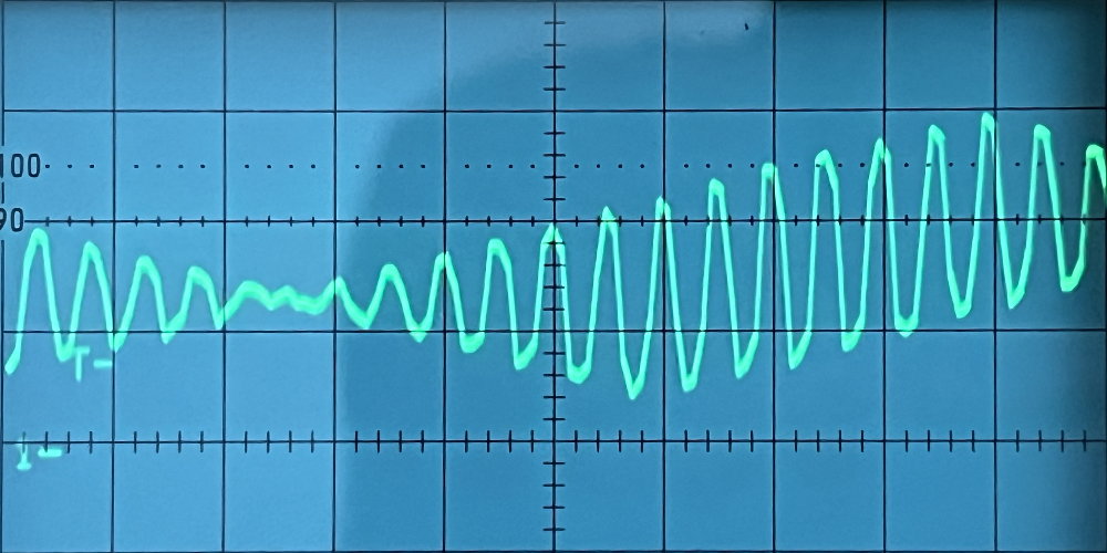 PPG wave 2.3 signal of a voice DAC zoomed